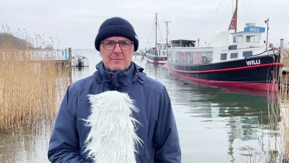 Stefan Kreibohm vom NDR Wetterstudio auf Hiddensee © Screenshot 