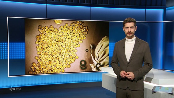 Daniel Anibal Bröckerhoff moderiert NDR Info um 21:45 Uhr. © Screenshot 