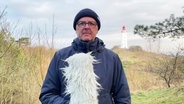 Die Wettervorhersage von Stefan Kreibohm vom NDR Wetterstudio auf Hiddensee. © Screenshot 