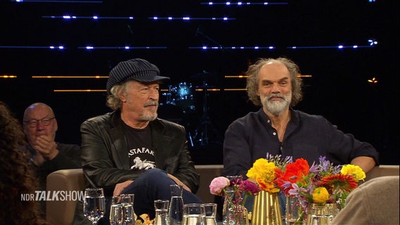 Musiker Wolfgang Niedecken und Hans-Timm "Timsen" Hinrichsen zu Gast in der NDR Talk Show © Screenshot 