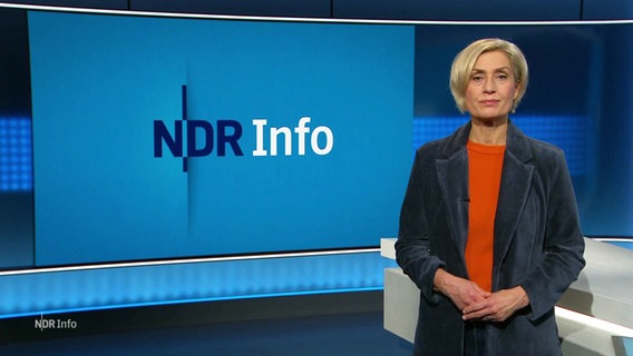 Susanne Stichler moderiert NDR Info. © Screenshot 