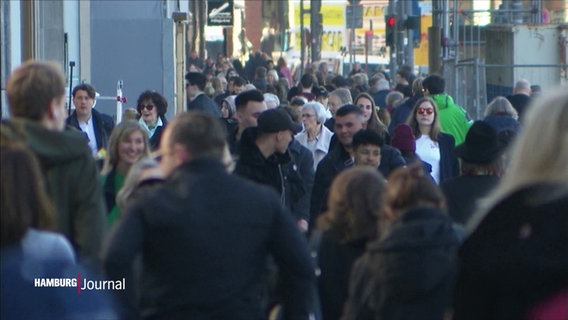 Viele Menschen in einer Fußgängerzone. © Screenshot 