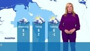 Claudia Kleinert moderiert das Wetter © Screenshot 