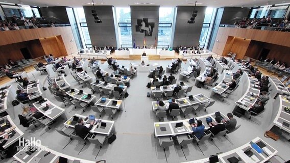 Eine Sitzung im Niedersächsischen Landtag. © Screenshot 