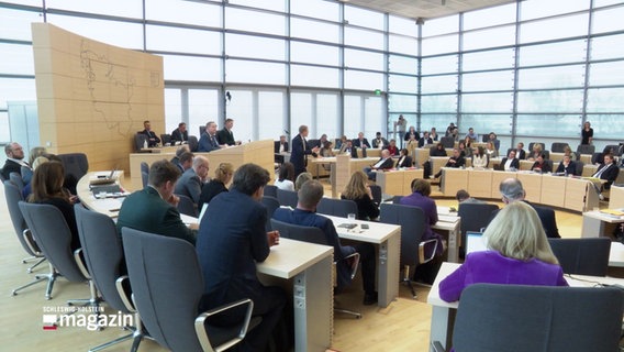 Eine Debatte im Landtag in Schleswig-Holstein. © Screenshot 