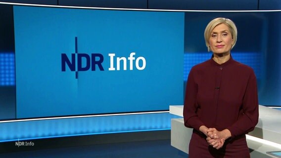 Susanne Stichler moderiert NDR Info. © Screenshot 