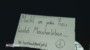 Ein Protestplakat gegen die Afd. © Screenshot 