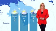 Claudia Kleinert präsentiert das Wetter in Hallo Niedersachsen vom 01.02.2025. © Screenshot 