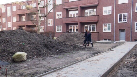 Baustelle am Friedrich-Ebert-Hof in Ottensen. © Screenshot 