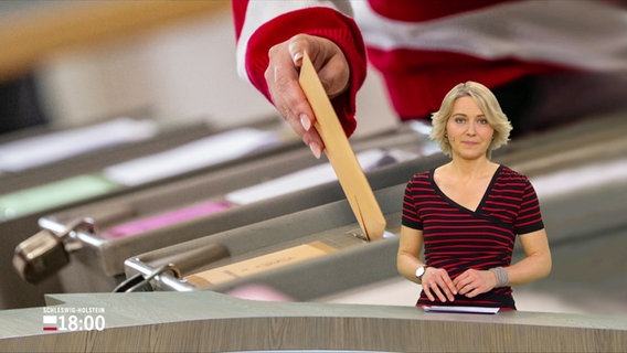 Marie-Luise Bram moderiert Schleswig-Holstein um 18.00. © Screenshot 