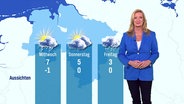 Claudia Kleinert mit der Wettervorhersage für die kommenden Tage. © Screenshot 