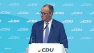 CDU-Chef Friedrich Merz auf einem Parteitag. © Screenshot 