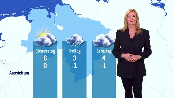 Claudia Kleinert moderiert das Wetter für Niedersachsen. © Screenshot 