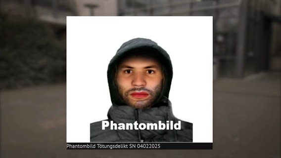 Ein Phantombild des Täters. © Screenshot 