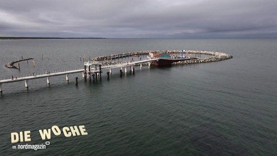 Prerower Seebrücke aus der Vogelperspektive. © Screenshot 