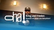 Brauchen wir wieder eine Wehrpflicht? Darum geht's im neuen NDR Dialog-Format „oha! Zwei Welten an einem Tisch“. © Screenshot 