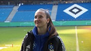 HSV-Innenverteidigerin Emilia Hirche im Volksparkstadion. © Screenshot 