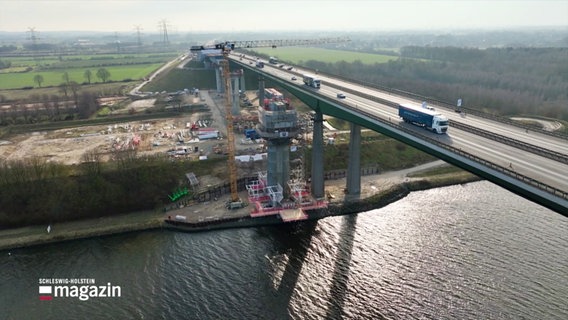 Baustelle der Rader Hochbrücke. © Screenshot 