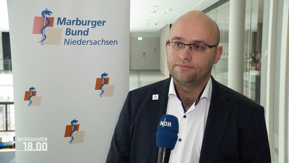 Andreas Hammerschmidt vom Marburger Bund. © Screenshot 