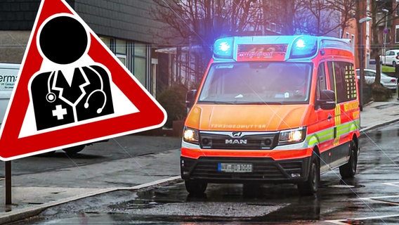 Ein Krankenwagen vor dem Krankenhaus. (extra 3 vom 13.02.2025 im Ersten) © NDR 