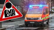 Ein Krankenwagen vor dem Krankenhaus. (extra 3 vom 13.02.2025 im Ersten) © NDR 