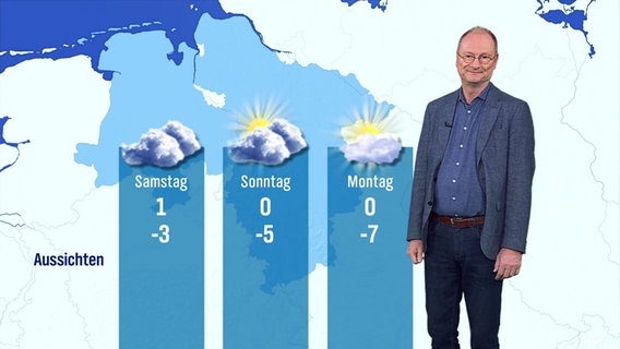 Ein Meteorologe steht vor einer Wettergrafik. © Screenshot 