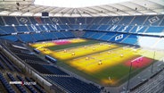 Blick von den oberen Rängen ins leere HSV-Stadion © Screenshot 