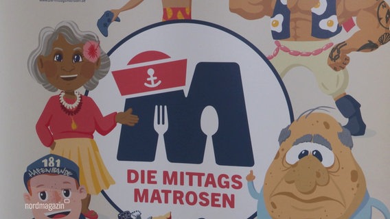 Logo der kommunalen Gesellschaft "Die Mittagsmatrosen", die sich um Schulessen kümmert. © Screenshot 