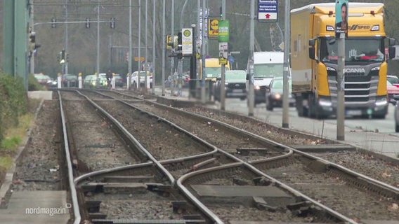 Straßenbahnschienen. © Screenshot 