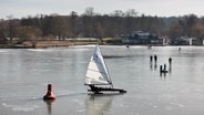 Ein Eissegler auf dem Zierker See. © Screenshot 