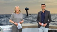 Die Moderatoren Harriet Heise und Christopher Scheffelmeier im Studio. © Screenshot 