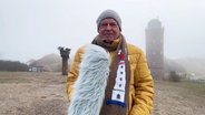 Die Wettervorhersage von Thomas Globig vom NDR Wetterstudio am Kap Arkona auf der Insel Rügen. © Screenshot 