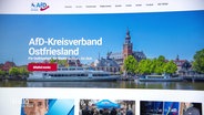 Die Website des AfD-Kreisverbands Ostfriesland. © Screenshot 