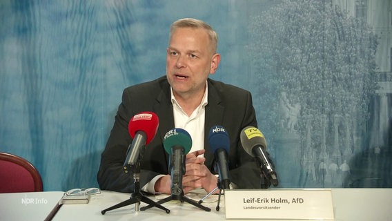 Leif-Erik Holm, Landesvorsitzender der AfD Mecklenburg-Vorpommern. © Screenshot 