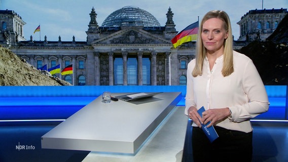 Juliane Möcklinghoff moderiert NDR Info um 17.00. © Screenshot 