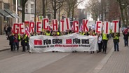 Ver.di-Demo in der Hamburger Innenstadt © Screenshot 