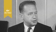 UN-Generalsekretär Dag Hammarskjöld im Fernsehinterview 1959. © Screenshot 