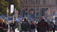 Besuchermassen in der Schweriner Innenstadt. © Screenshot 