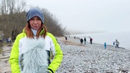 Wetterexpertin Michaela Koschak vom Kap Arkona auf Rügen © Screenshot 