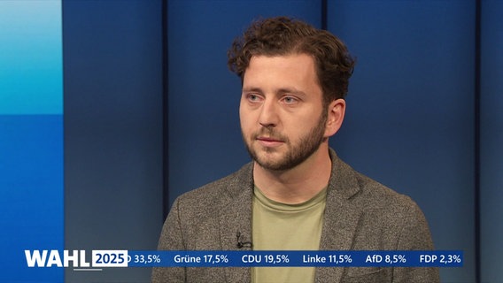 Felix Banaszak (Grüne) im Interview. © Screenshot 