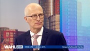 Peter Tschentscher (SPD) im Gespräch mit Susanne Stichler. © Screenshot 