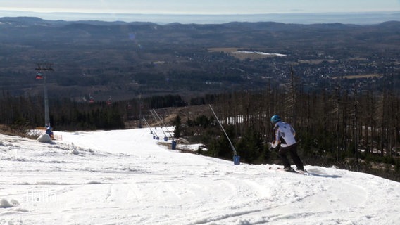 Eine Skipiste im Harz. © Screenshot 