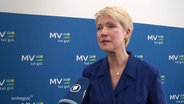 Die Ministerpräsidentin Manuela Schwesig . © Screenshot 