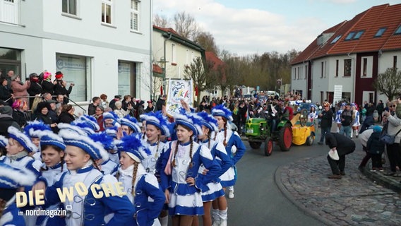 Ein Karnevalsumzug führt durch eine Straße. © Screenshot 