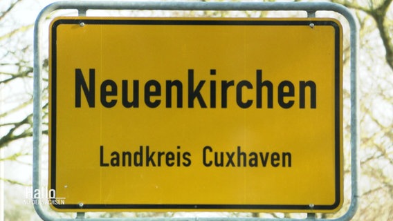 Das Ortsschild von Neuenkirchen im Landkreis Cuxhaven. © Screenshot 