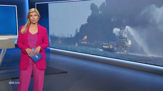 Bibiana Barth moderiert NDR Info um 17 Uhr. © Screenshot 