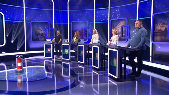 Die Teilnehmenden des Quizpanels der NDR Quizshow. © Screenshot 