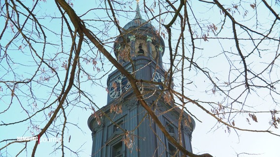 Blick auf den Turm des Hamburger Michel © Screenshot 