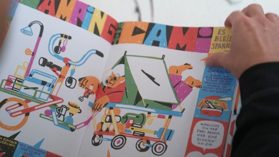 Eine Seite aus dem Kinderbuch "Boah, was für ein Fahrrad". © Screenshot 