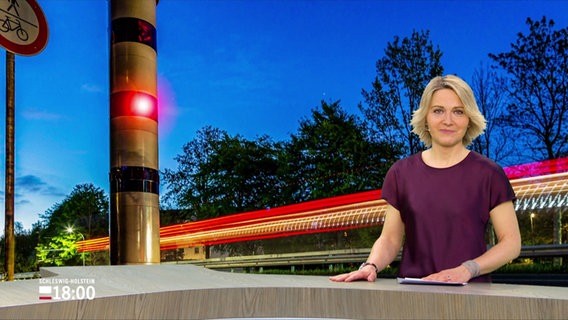 Marie Luise Bram moderiert Schleswig-Holstein um 18:00 Uhr. © Screenshot 